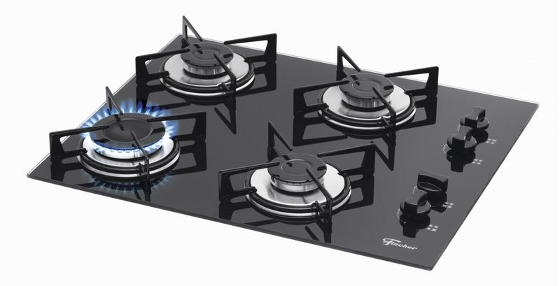 Fogao-Cooktop-Gas-Mesa-Vidro-Fischer-4-Bocas-Preto-–-Bivolt
