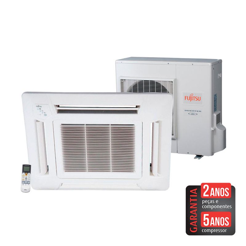 ArCondicionadoSplitCasseteInverterFujitsu29000BTUhQuenteeFrioAUBA30LCL