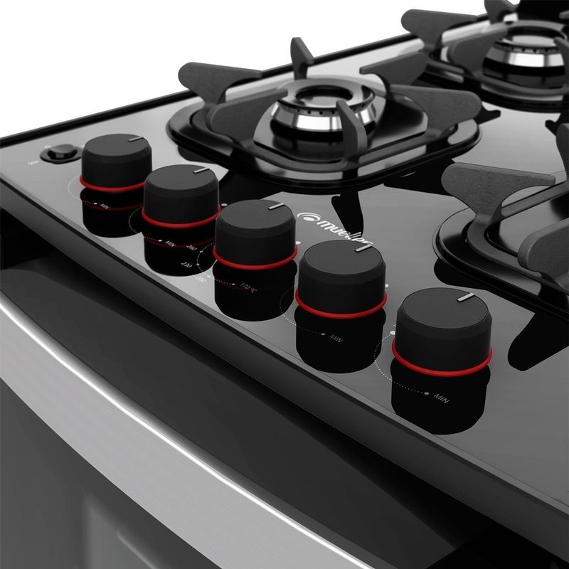 FogaoMueller4BocasPiacereVetroPretoFosco–Bivolt