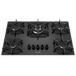 CooktopMueller5bocasPretocomQueimadorTriplaChama–Bivolt