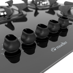 CooktopMueller5bocasPretocomQueimadorTriplaChama–Bivolt