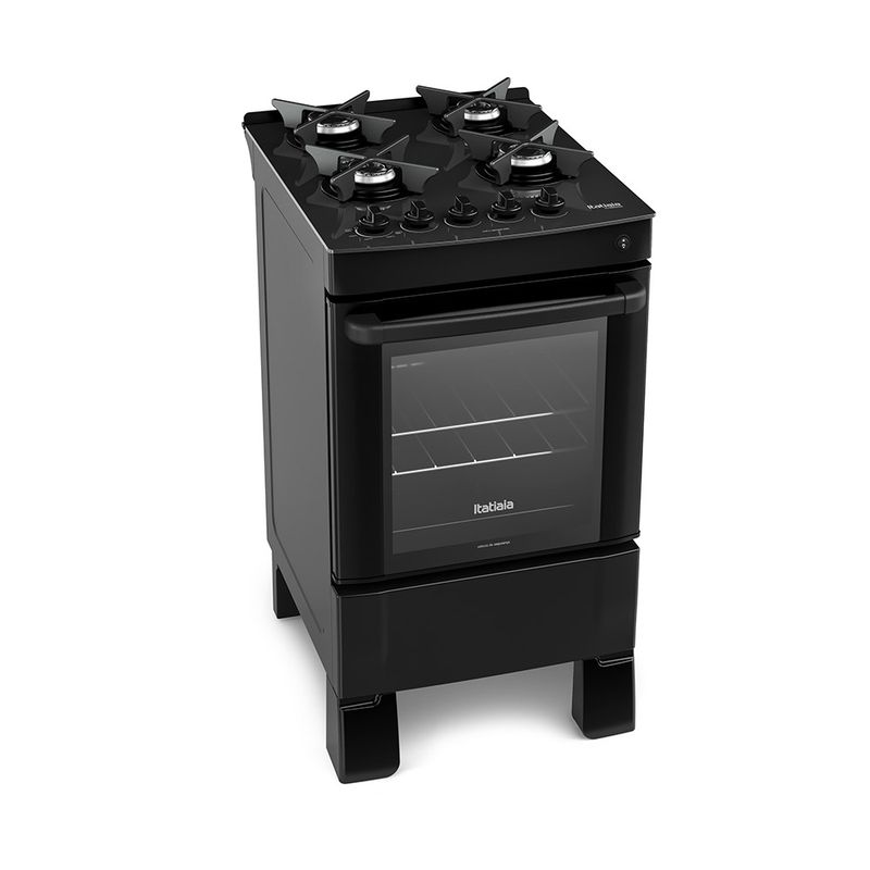 Fogao-de-Piso-Itatiaia-Itaglass-4-Bocas-Mesa-de-Vidro-Preto-3700000122-–-Bivolt