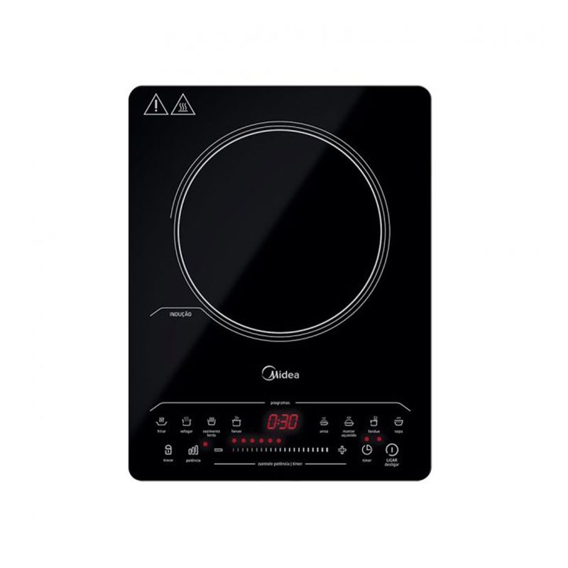 CooktopdeInducaoMidea1BocaPortatilPretoCYAD11–127Volts