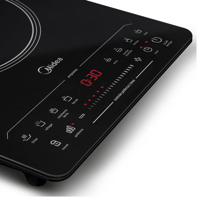 CooktopdeInducaoMidea1BocaPortatilPretoCYAD11–127Volts