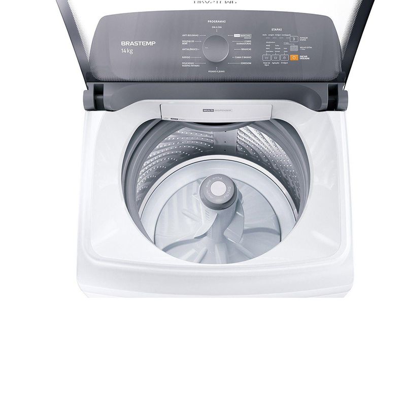 LavadoraBrastemp14KgcomCicloTiraManchasAdvancedeCicloAntibolinhaBrancaBWK14AB–220Volts