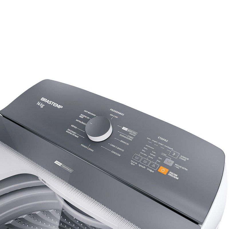 LavadoraBrastemp14KgcomCicloTiraManchasAdvancedeCicloAntibolinhaBrancaBWK14AB–220Volts