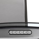 CoifadeParedeFogatti90cmVidroCurvoDutoSlimInox–127Volts