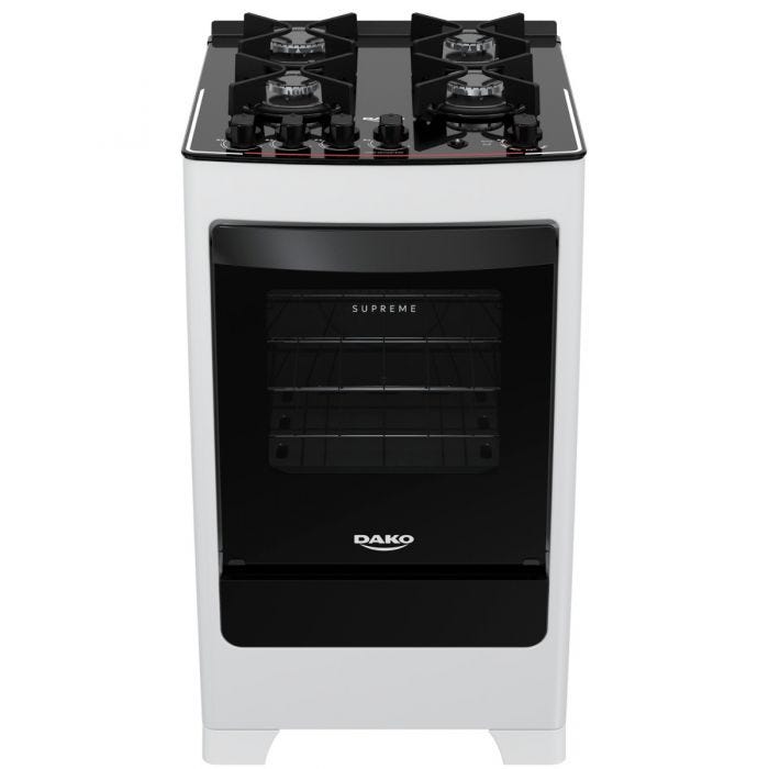Fogao-de-Piso-Dako-4-Bocas-Supreme-Glass-com-Mesa-de-Vidro-e-Tripla-Chama-Branco-–-Bivolt