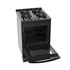 Fogão de Piso Dako 4 Bocas Glass com Mesa de Vidro e Mega Chama Preto – Bivolt