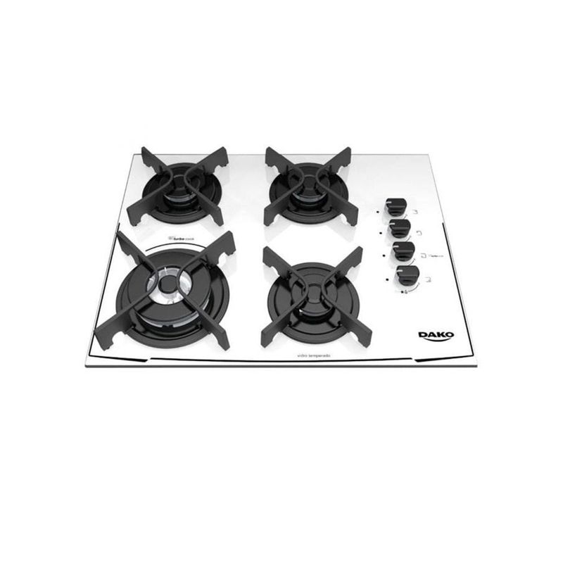 Cooktop-Dako-4-Bocas-Glass-Turbo-Cook-com-Mesa-de-Vidro-e-Tripla-Chama-Branco-–-Bivolt
