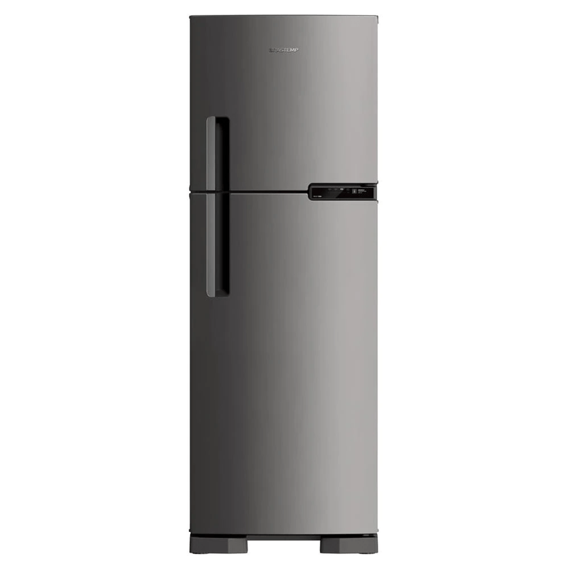 RefrigeradorBrastempFrostFreeDuplex375LitroscomCompartimentoExtrafrioInoxBRM44HK–220Volts