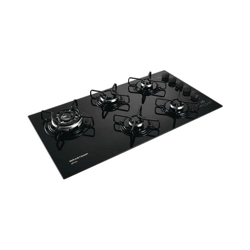 Cooktop Brastemp 5 Bocas Touch Timer Preto BDT85AE Bivolt Friopecas