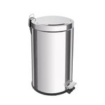 LixeiracomPedalTramontinaBrasil12LitroscomBaldeInternoRemoviveleAcabamentoInoxPolido