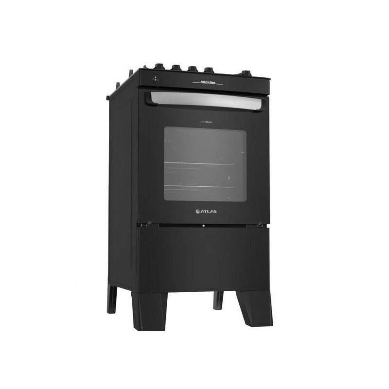 Fogao-de-Piso-Atlas-Agile-Up-4-Bocas-Preto-com-Mesa-de-Vidro----Bivolt