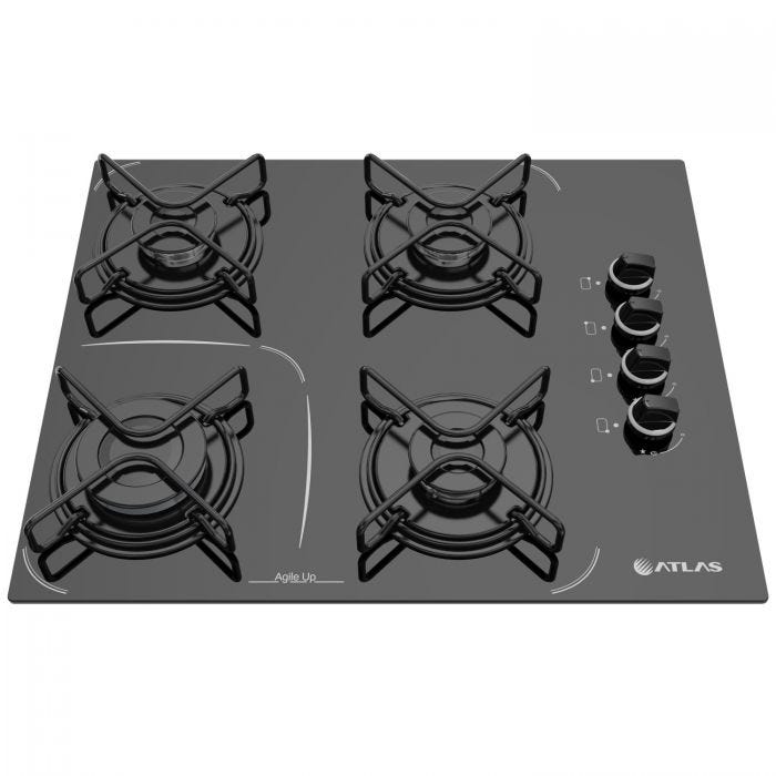 Cooktop-Atlas-4-Bocas-Agile-Up-Glass-com-Acendimento-Superautomatico-e-Mesa-de-Vidro-Preto-–-Bivolt
