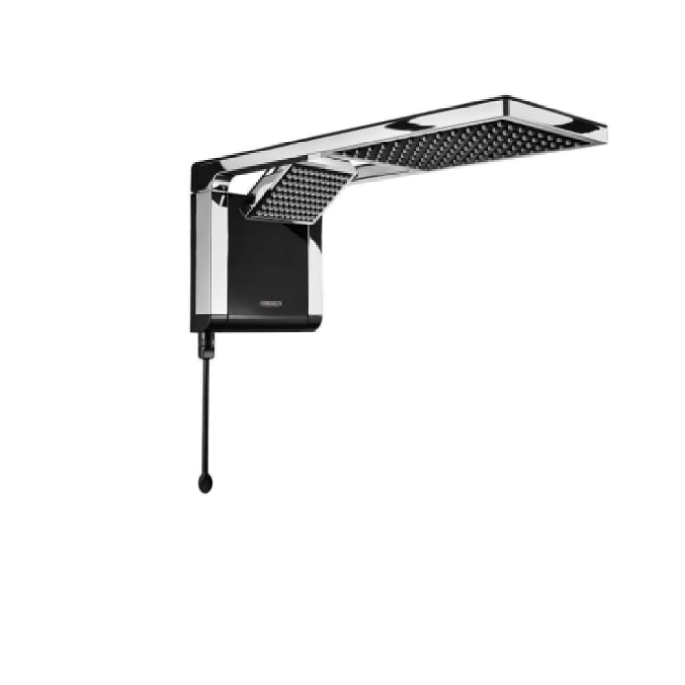 Chuveiro Lorenzetti Acqua Duo Preto Cromado - 220 Volts