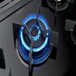 FogaodePisoFischer5QueimadoresTCPretoInoxGranChef127Volts