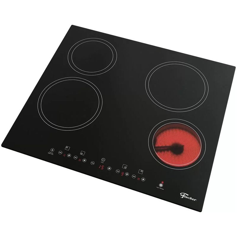 CooktopdeInducaoFischer4BocasMesaVitroceramicaPreto–220Volts