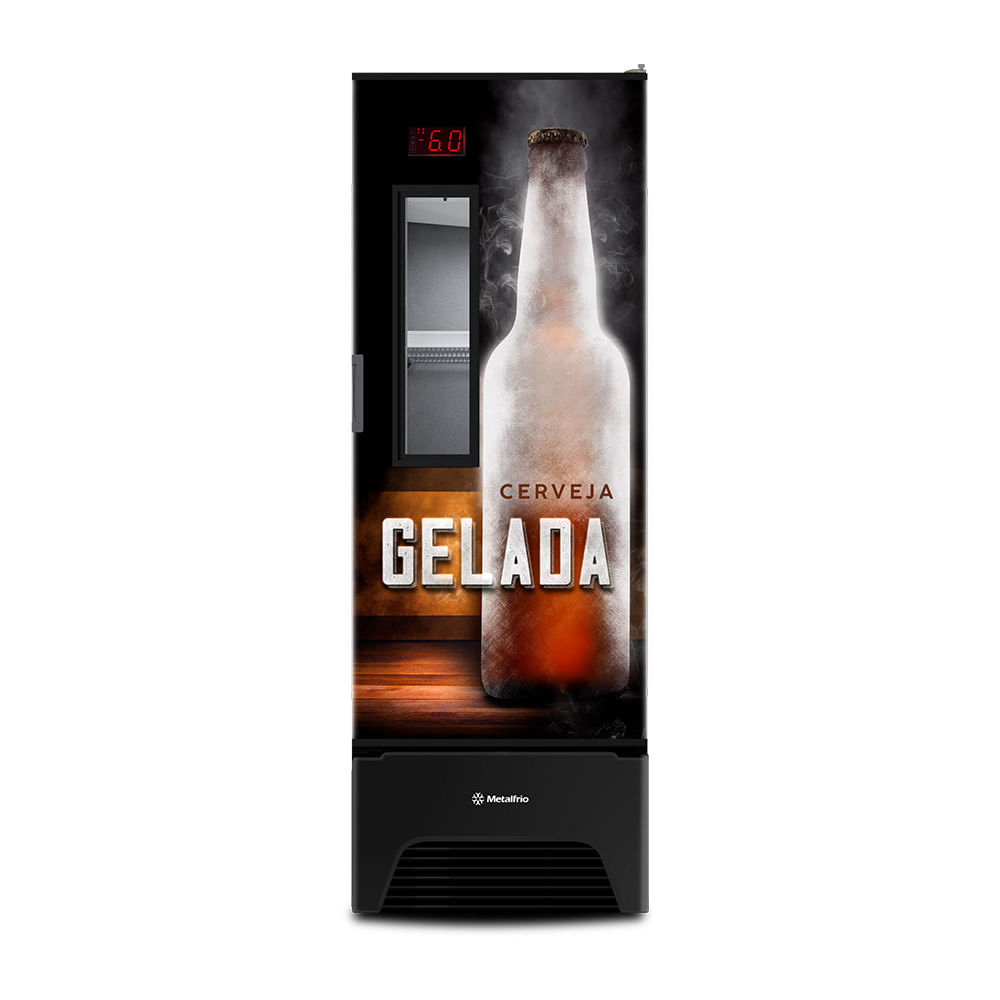 Geladeira/refrigerador 572 Litros 1 Porta Preto Optima All Black - Metalfrio - 220v - Vn50af