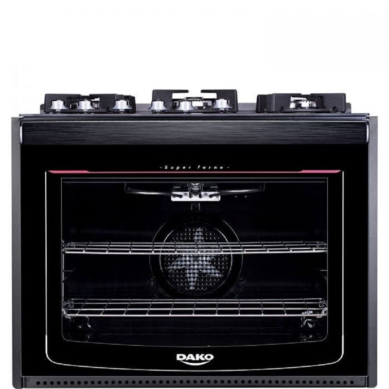 Fogao-de-Embutir-Dako-5-Bocas-Preto-Turbo-Glass---Bivolt