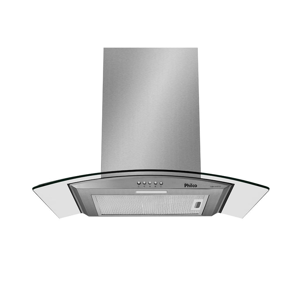 CoifadeParedePhilco60cmGlassVidroCurvo3VelocidadesInoxPCO60G–220Volts