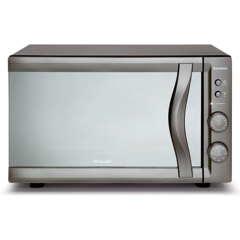 Forno-Eletrico-Mueller-44-Litros-Sonetto-Vidro-Espelhado-Cinza-–-220-Volts
