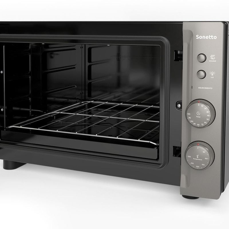 Forno-Eletrico-Mueller-44-Litros-Sonetto-Vidro-Espelhado-Cinza-–-220-Volts