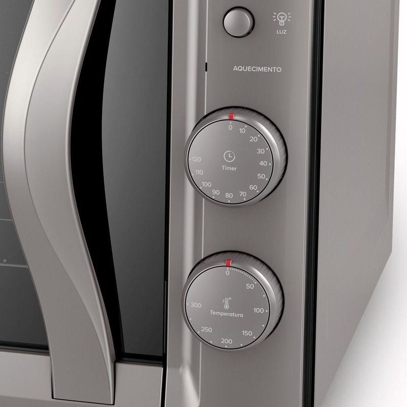 FornoEletricoMueller44LitrosSonettoVidroEspelhadoCinza–220Volts