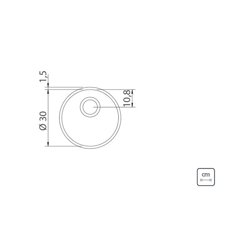 CubadeEmbutirTramontina9LitrosLuna30cmemAcoInoxPolido