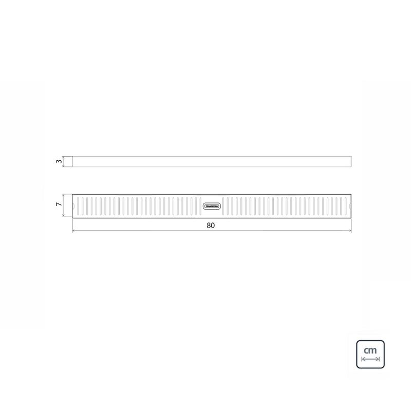RaloSlimTramontina80x7cmemAcoInox
