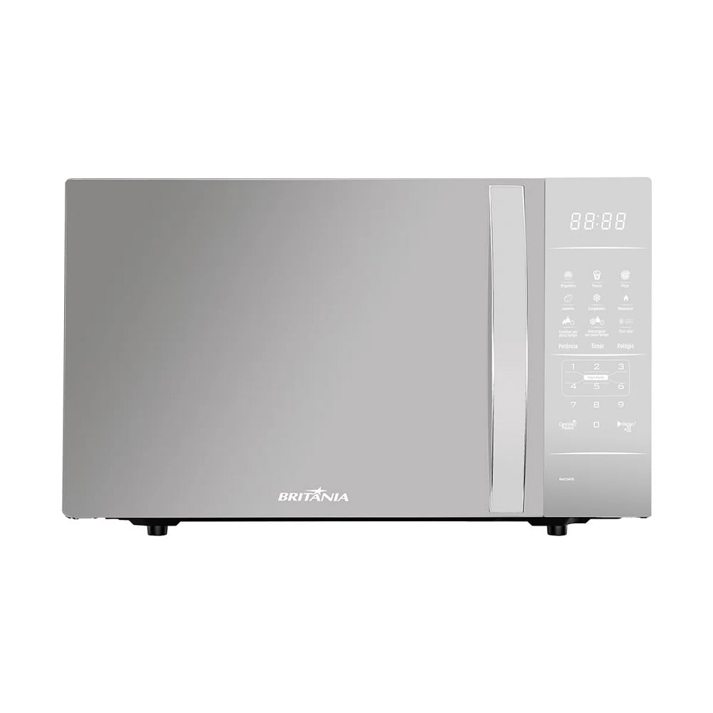 MicroondasBritania34litrosPortaEspelhadaBrancoBMO34EB220Volts