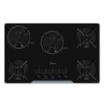 CooktopMidea5BocascomMesadeVidroPretoMDGV50–Bivolt