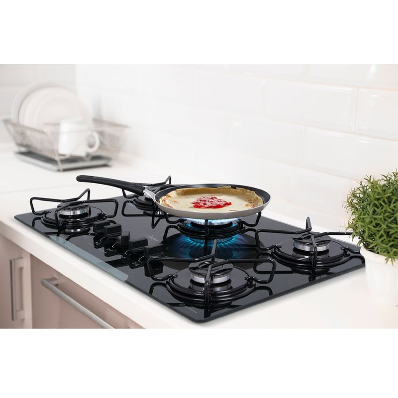 CooktopMidea5BocascomMesadeVidroPretoMDGV50–Bivolt