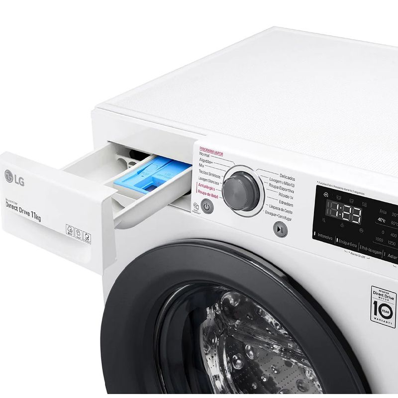 LavadoraSmartLG11KgBrancacomInteligenciaArtificialAIDDVC5FV3011WG4A220Volts