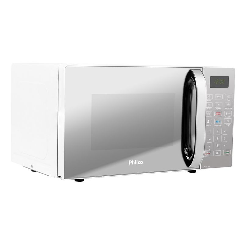 Micro-ondas-Philco-20-Litros-com-Revestimento-Limpa-Facil-Porta-Espelhada-Branco-PMO23EB-–-220-Volts