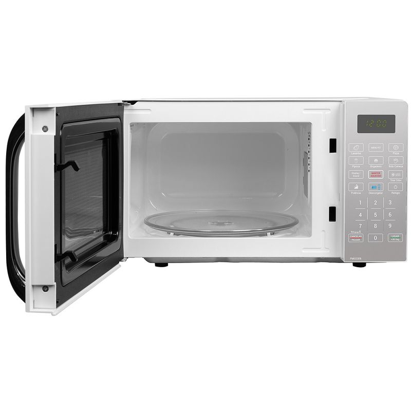 MicroondasPhilco20LitroscomRevestimentoLimpaFacilPortaEspelhadaBrancoPMO23EB–220Volts