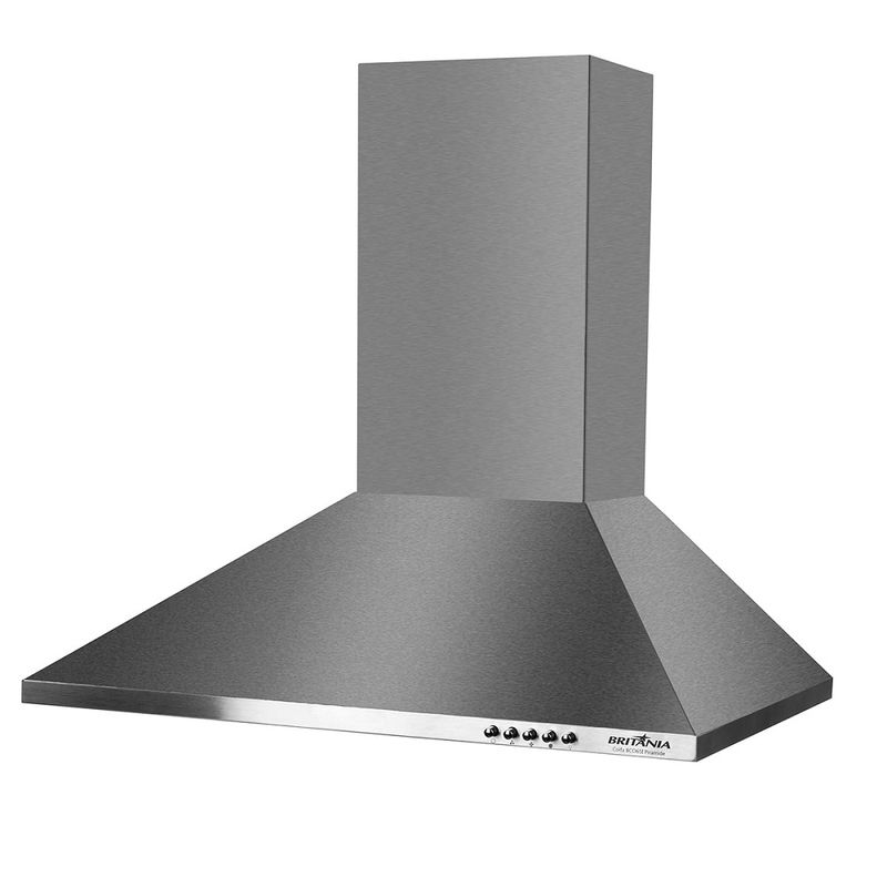 CoifadeParedeBritania60cmDepuradoreExaustorPiramideInoxBCO65I127Volts