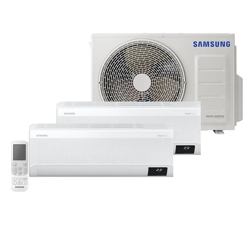 ArCondicionadoMultiSplitSamsungHiWallWindFree2x9000BTUhQuenteeFrioAJ050AXJ2KHAZ–220Volts