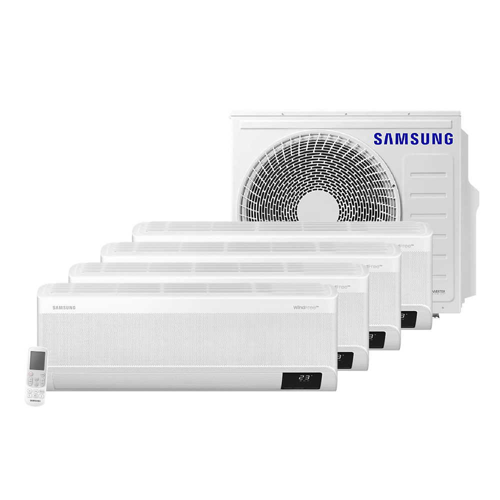 Ar Condicionado Multisplit Quad 36000 Btu(4x9000) Quente/frio - Inverter - Samsung - 220v - Aj025anapkh / Aj080axj4kh