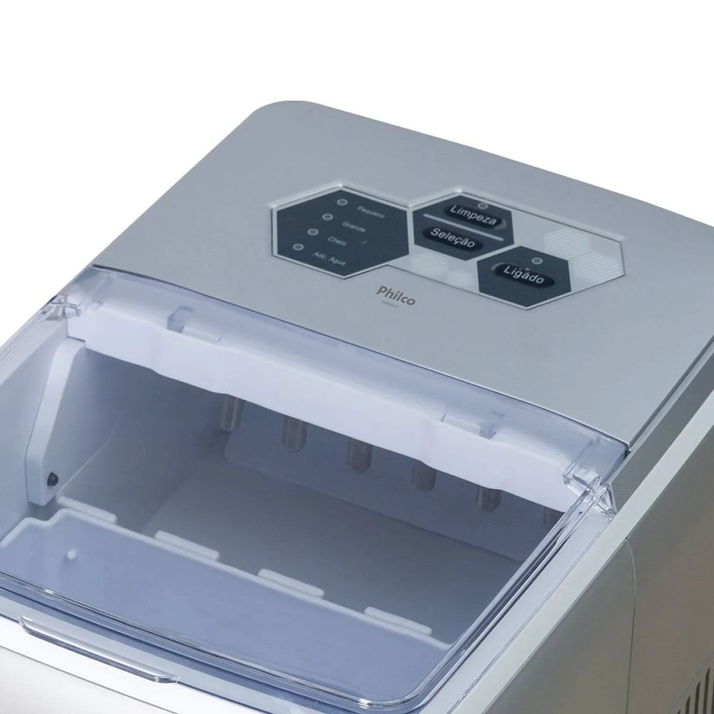 Máquina de Gelo Philco 22Kg Prata PMG02T - 220 Volts| Friopecas.com.br