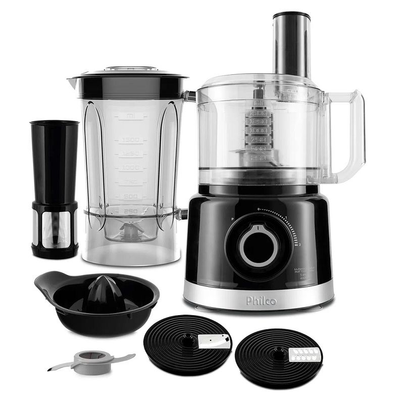 MultiprocessadorPhilcoTurbo5em1PretoPMP1500P127Volts
