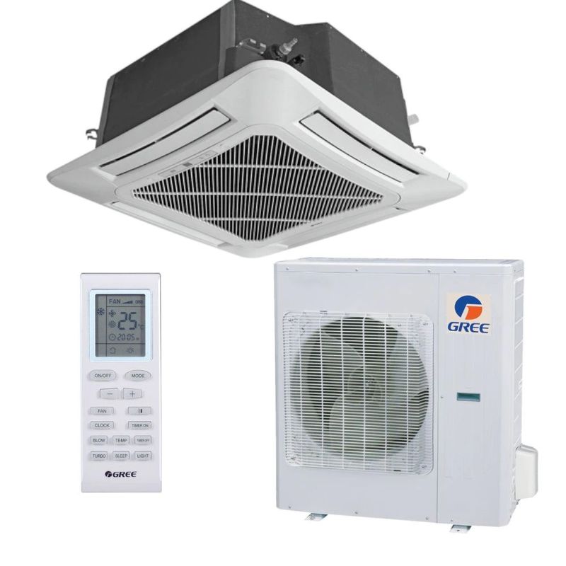 Ar-Condicionado-Split-Cassete-Inverter-Gree-36000-BTU-h-Quente-e-Frio-Monofasico-GKH36D3FI---220-Volts