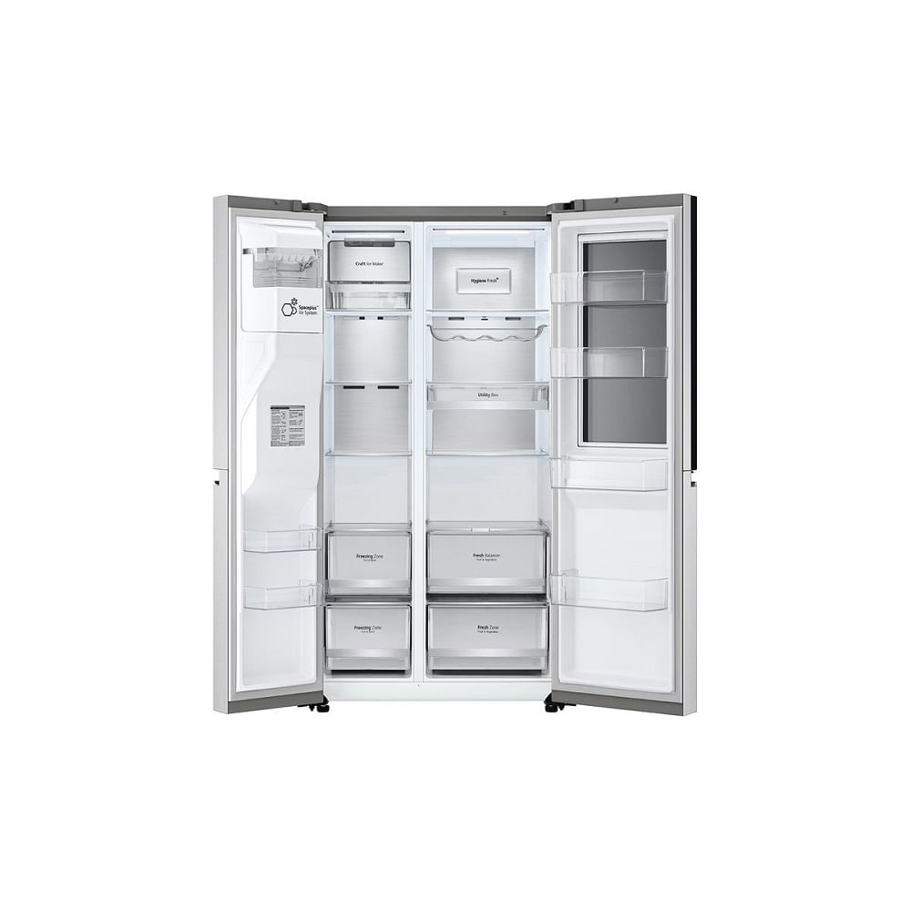 RefrigeradorSmartLG598LitrosSidebySideInstaViewCraftIceUvnanoAcoEscovadoGCX257CSH1220Volts