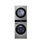 Lava-e-Seca-Smart-LG-17Kg-Wash-Tower-com-Inteligencia-Artificial-Aco-Escovado-WK17VS6A---220-Volts