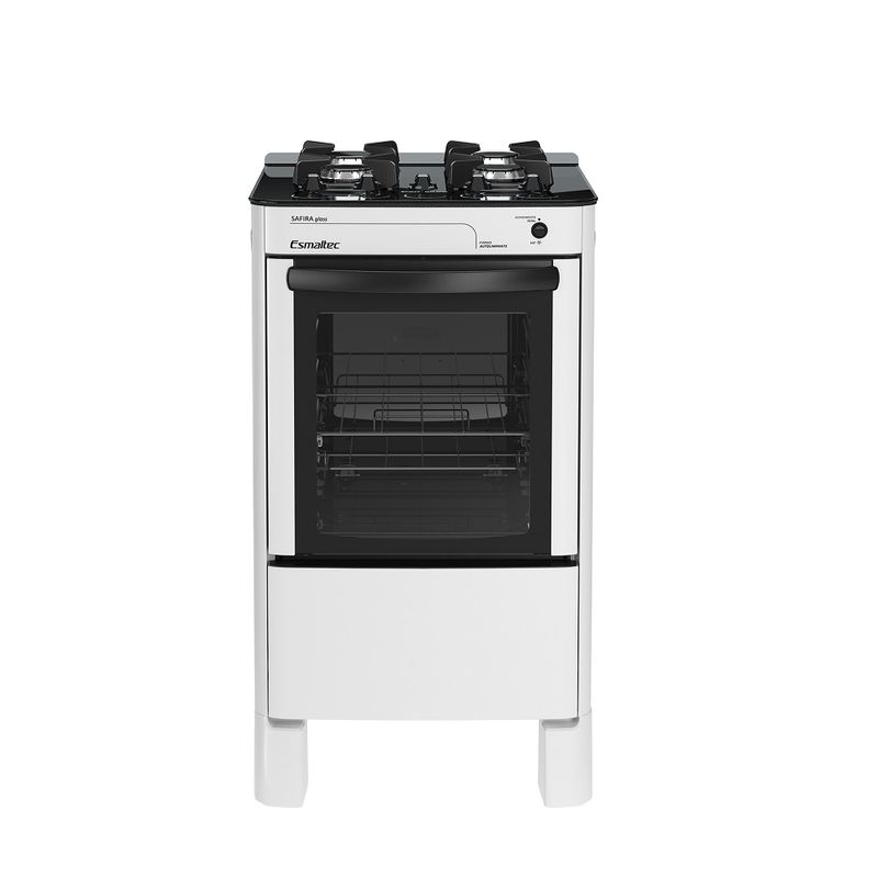 FogaoEsmaltec4BocasSafiraGlassBrancoBivolt