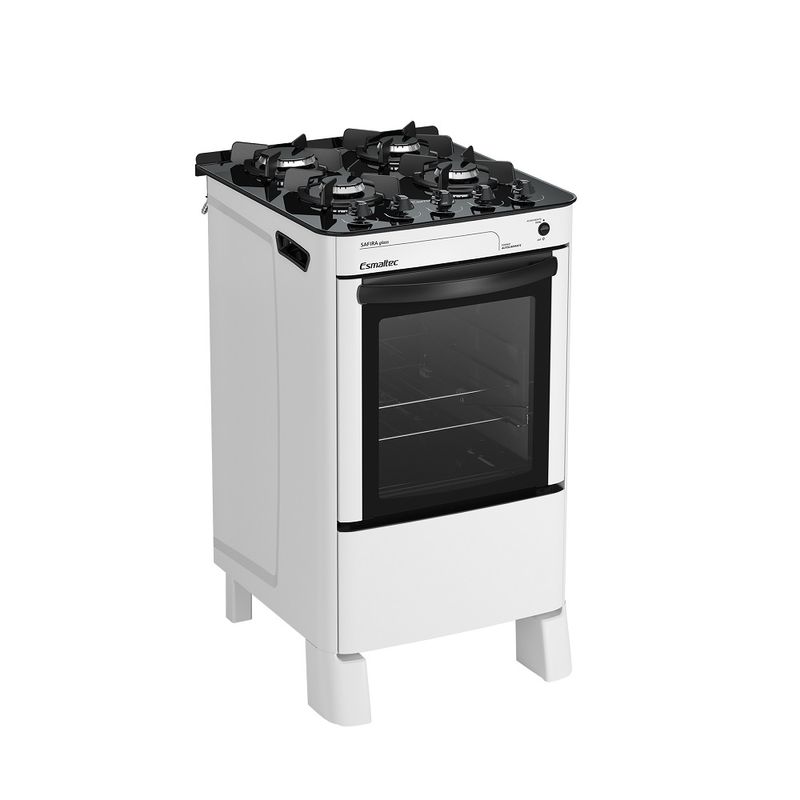 FogaoEsmaltec4BocasSafiraGlassBrancoBivolt