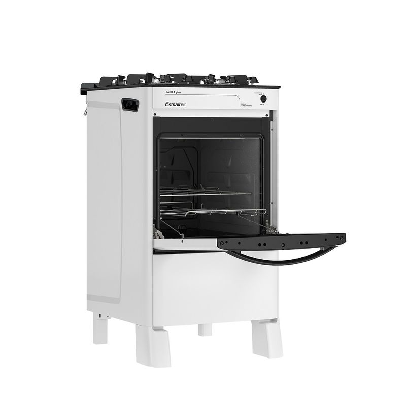 FogaoEsmaltec4BocasSafiraGlassBrancoBivolt