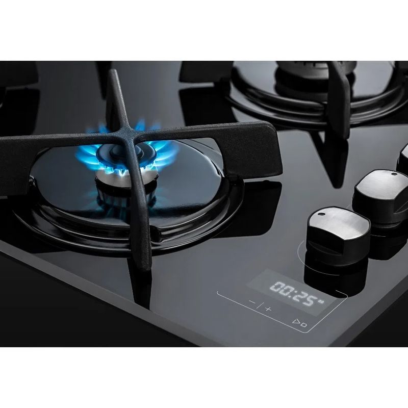Cooktop Brastemp 5 Bocas Gourmand com Quadrichama e Timer Touch Preto