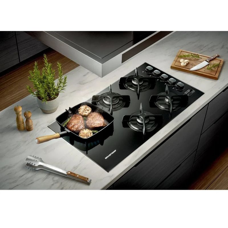 Cooktop Brastemp 5 Bocas Gourmand Com Quadrichama E Timer Touch Preto ...