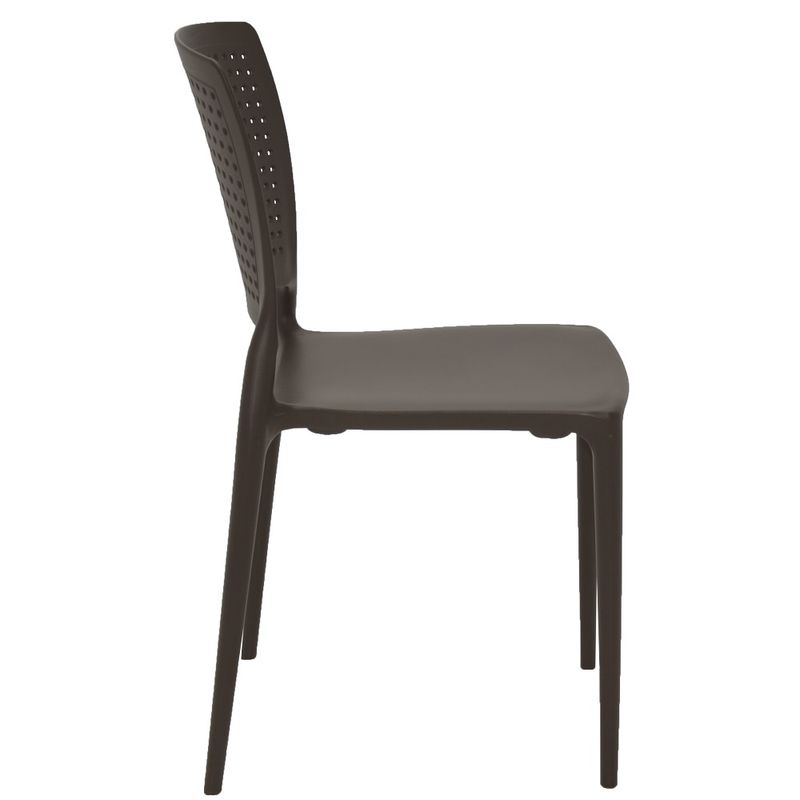 Conjuntode4CadeirasPlasticasTramontinaSafiraMarrom